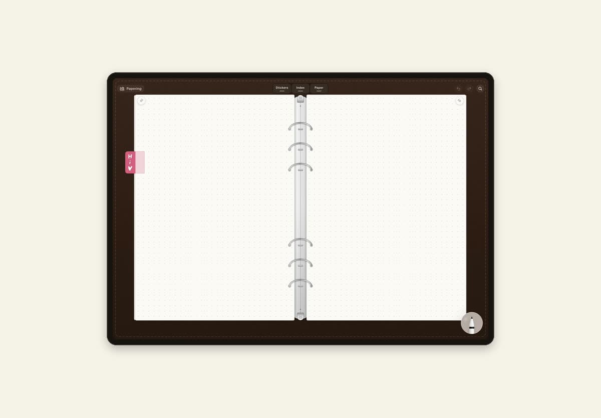 가로 펼침면에서 기기를 세로로 돌리자, 보던 페이지가 그대로 한 장 꽉 차게 서는 모습